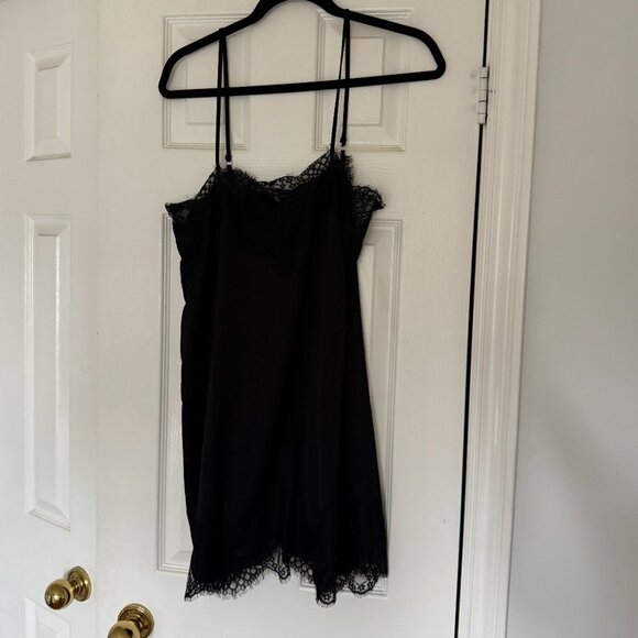 NWT Storia Black Lace Trim Slip - Picture 1 of 3